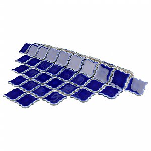 Hudson Tangier Cobalt Blue 12-3/8" x 12-3/8" Porcelain Mosaic Tile -10 Sheets Per Case -11 Sq. Ft.