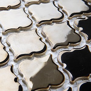Hudson Tangier Gold 12-3/8" x 12-3/8" Porcelain Mosaic Tile - 10 Tiles Per Case - 11.0 Square Feet