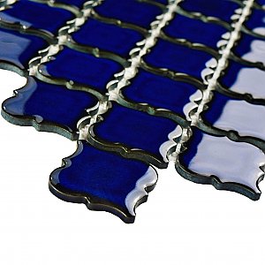 Hudson Tangier Blue Eye 12-3/8" x 12-3/8" Porcelain Mosaic Tile -10 Sheets Per Case -11 Sq. Ft.