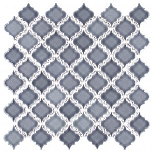 Hudson Tangier Imperial Grey 12-3/8" x 12-3/8" Porcelain Mosaic Tile -10 Sheets Per Case -11 Sq. Ft.