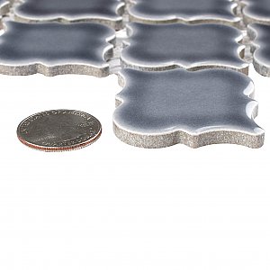 Hudson Tangier Imperial Grey 12-3/8" x 12-3/8" Porcelain Mosaic Tile -10 Sheets Per Case -11 Sq. Ft.