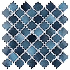 Hudson Tangier Glacier 12-3/8" x 12-3/8" Porcelain Mosaic Tile -10 Sheets Per Case -11 Sq. Ft.