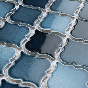 Hudson Tangier Glacier 12-3/8" x 12-3/8" Porcelain Mosaic Tile -10 Sheets Per Case -11 Sq. Ft.