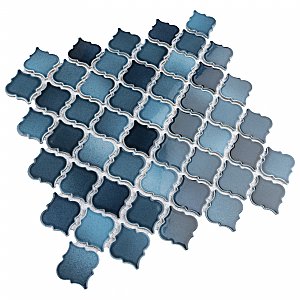 Hudson Tangier Glacier 12-3/8" x 12-3/8" Porcelain Mosaic Tile -10 Sheets Per Case -11 Sq. Ft.