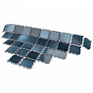 Hudson Tangier Glacier 12-3/8" x 12-3/8" Porcelain Mosaic Tile -10 Sheets Per Case -11 Sq. Ft.