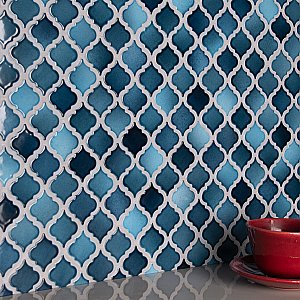Hudson Tangier Glacier 12-3/8" x 12-3/8" Porcelain Mosaic Tile -10 Sheets Per Case -11 Sq. Ft.