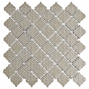 Hudson Tangier Glacier 12-3/8" x 12-3/8" Porcelain Mosaic Tile -10 Sheets Per Case -11 Sq. Ft.