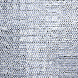 Hudson Penny Round Frost Blue 11-7/8" x 12-5/8" Porcelain Mosaic Tile -10 Sheets Per Case -10.5 Sq. Ft.