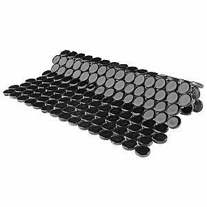 Hudson Penny Round Glossy Black 11-7/8" x 12-5/8" Porcelain Mosaic Tile -10 Sheets Per Case -10.5 Sq. Ft.