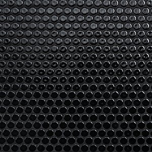 Hudson Penny Round Glossy Black 11-7/8" x 12-5/8" Porcelain Mosaic Tile -10 Sheets Per Case -10.5 Sq. Ft.