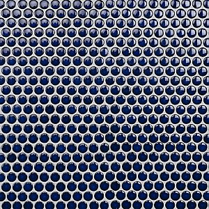 Hudson Penny Round Blue Eye 11-7/8" x 12-5/8" Porcelain Mosaic Tile -10 Sheets Per Case -10.5 Sq. Ft.