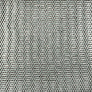 Hudson Penny Round Mint Green 11-7/8" x 12-5/8" Porcelain Mosaic Tile -10 Sheets Per Case -10.5 Sq. Ft.