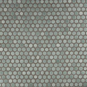 Hudson Penny Round Mint Green 11-7/8" x 12-5/8" Porcelain Mosaic Tile -10 Sheets Per Case -10.5 Sq. Ft.