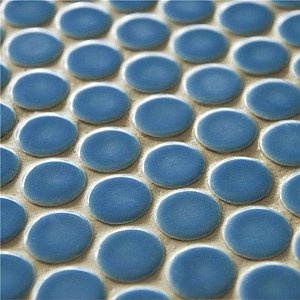 Hudson Penny Round Light Blue 11-7/8" x 12-5/8" Porcelain Mosaic Tile -10 Sheets Per Case -10.5 Sq. Ft.