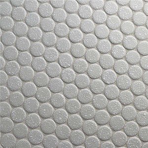Hudson Penny Round Crystalline Grey 11-7/8" x 12-5/8" Porcelain Mosaic Tile -10 Sheets Per Case -10.5 Sq. Ft.