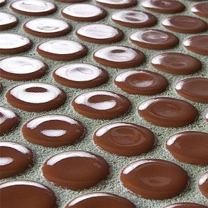 Hudson Penny Round Vermilio 11-7/8" x 12-5/8" Porcelain Mosaic Tile -10 Sheets Per Case -10.5 Sq. Ft.