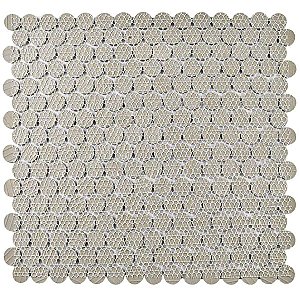 Hudson Penny Round Stillwater 11-7/8" x 12-5/8" Porcelain Mosaic Tile -10 Sheets Per Case -10.5 Sq. Ft.