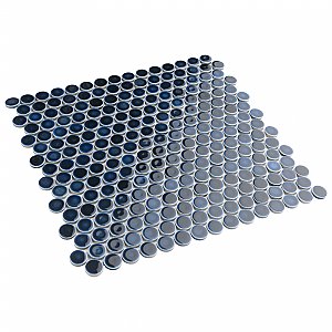Hudson Penny Round Midnight 11-7/8" x 12-5/8" Porcelain Mosaic Tile -10 Sheets Per Case -10.5 Sq. Ft.