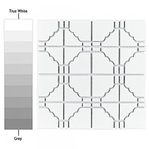 Osaka Matte White 11-7/8" x 11-7/8" Porcelain Mosaic Tile -10 Tiles Per Case -10.1 Sq. Ft.