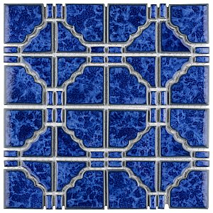 Osaka Blue Cloud 11-7/8" x 11-7/8" Porcelain Mosaic Tile -10 Tiles Per Case -10.1 Sq. Ft.