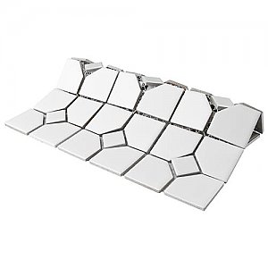 Oxford M Wht w/Glossy Wht Dot 11-3/8" x 11-3/8" Porcelain Mosaic Tile -10 Tiles Per Case -9.2 Sq. Ft.