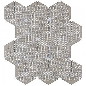 Hudson Rhombus Glossy Black 10-1/4" x 11-3/4" Porcelain Mosaic Tile -10 Sheets Per Case -8.56 Sq. Ft.