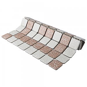 Crystalline Market Sq Beige 11-3/4" x 11-3/4" Porcelain Mosaic Tile - 10 Tiles Per Case - 9.8 Sq. Ft.