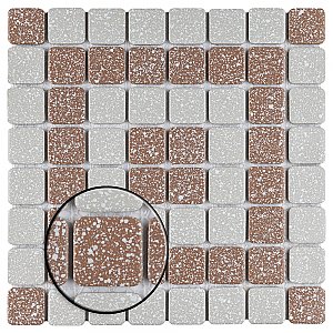 Crystalline Market Sq Beige 11-3/4" x 11-3/4" Porcelain Mosaic Tile - 10 Tiles Per Case - 9.8 Sq. Ft.