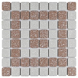 Crystalline Market Sq Beige 11-3/4" x 11-3/4" Porcelain Mosaic Tile - 10 Tiles Per Case - 9.8 Sq. Ft.