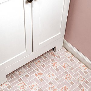 Academy Pink 11-7/8" x 11-7/8" Porcelain Mosaic Tile -10 Sheets Per Case -10 Sq. Ft.
