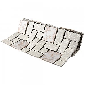 Academy Bone 11-7/8" x 11-7/8" Porcelain Mosaic Tile -10 Sheets Per Case -10 Sq. Ft.