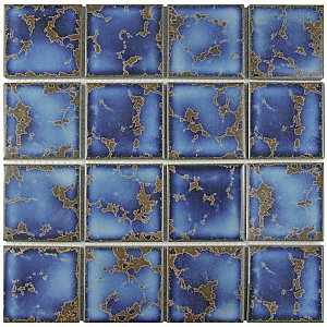 Channel Terra Azure Mega Square 12-1/4" x 12-1/4" Porcelain Mosaic Tile -10 Sheets Per Case -10.6 Sq. Ft.