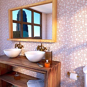 University Pink 11-3/4" x 11-3/4" Porcelain Mosaic Tile - 10 Tiles Per Case - 9.8 Sq. Ft.
