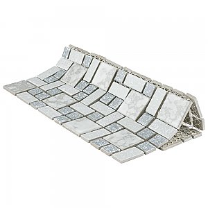 University Light Grey 11-3/4" x 11-3/4" Porcelain Mosaic Tile - 10 Tiles Per Case - 9.8 Sq. Ft.