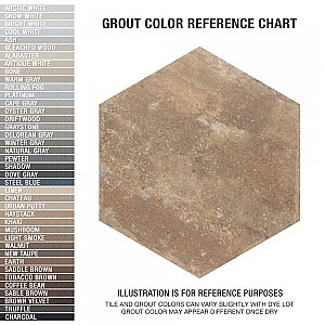 Brickyard Hex Beige 8-1/2" x  9-7/8" Porcelain Floor & Wall Tile - 29 Tiles Per Case - 13.05 Sq. Ft.