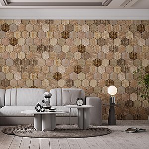 Brickyard Hex Beige 8-1/2" x  9-7/8" Porcelain Floor & Wall Tile - 29 Tiles Per Case - 13.05 Sq. Ft.