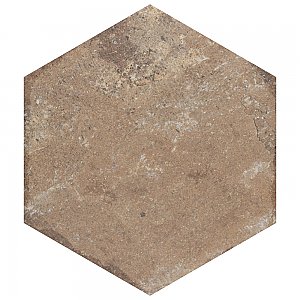Brickyard Hex Beige 8-1/2" x  9-7/8" Porcelain Floor & Wall Tile - 29 Tiles Per Case - 13.05 Sq. Ft.