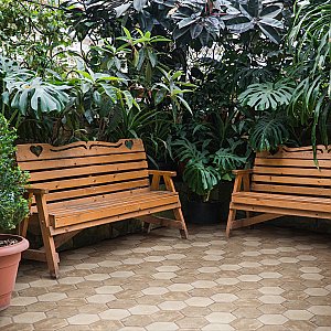 Brickyard Hex Beige 8-1/2" x  9-7/8" Porcelain Floor & Wall Tile - 29 Tiles Per Case - 13.05 Sq. Ft.