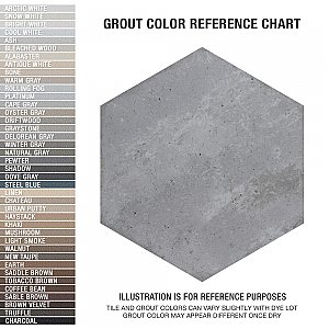 Brickyard Hex White 8-1/2" x  9-7/8" Porcelain Floor & Wall Tile - 29 Tiles Per Case - 13.05 Sq. Ft.