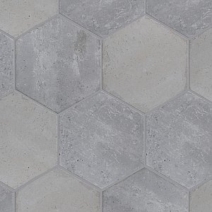 Brickyard Hex White 8-1/2" x  9-7/8" Porcelain Floor & Wall Tile - 29 Tiles Per Case - 13.05 Sq. Ft.