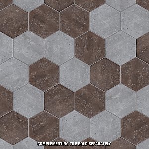 Brickyard Hex White 8-1/2" x  9-7/8" Porcelain Floor & Wall Tile - 29 Tiles Per Case - 13.05 Sq. Ft.