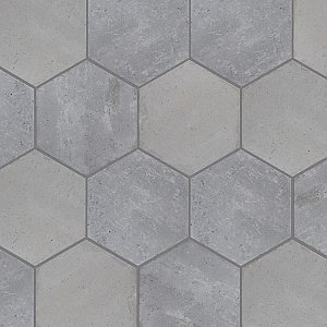Brickyard Hex White 8-1/2" x  9-7/8" Porcelain Floor & Wall Tile - 29 Tiles Per Case - 13.05 Sq. Ft.