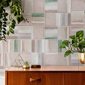 Matter Canvas Taupe Green 6" x 6" Porcelain Floor & Wall Tile - Per Case of 25 - 6.50 Sq. Ft.