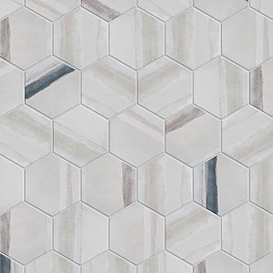 Matter Canvas Hex Bone Blue 7-7/8" x 9" Porcelain Floor & Wall Tile - Per Case of 10 - 3.80 Sq. Ft.