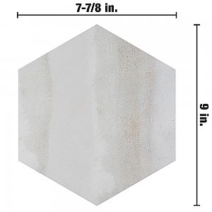 Matter Canvas Hex Bone Blue 7-7/8" x 9" Porcelain Floor & Wall Tile - Per Case of 10 - 3.80 Sq. Ft.