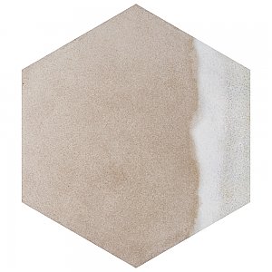 Matter Canvas Hex Taupe Blue 7-7/8" x 9" Porcelain Floor & Wall Tile - Per Case of 10 - 3.80 Sq. Ft.