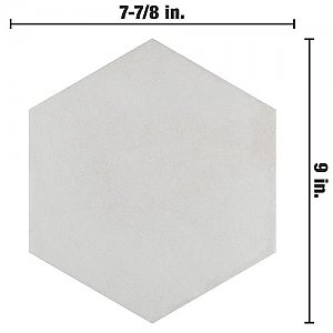 Matter Hex Bone 7-7/8"x9" Porcelain F/W Tile - Per Case of 10 - 3.80 Sq. Ft