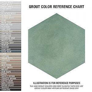 Matter Hex Green 7-7/8"x9" Porcelain F/W Tile - Per Case of 10 - 3.80 Sq. Ft