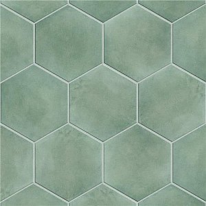 Matter Hex Green 7-7/8"x9" Porcelain F/W Tile - Per Case of 10 - 3.80 Sq. Ft