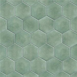 Matter Hex Green 7-7/8"x9" Porcelain F/W Tile - Per Case of 10 - 3.80 Sq. Ft